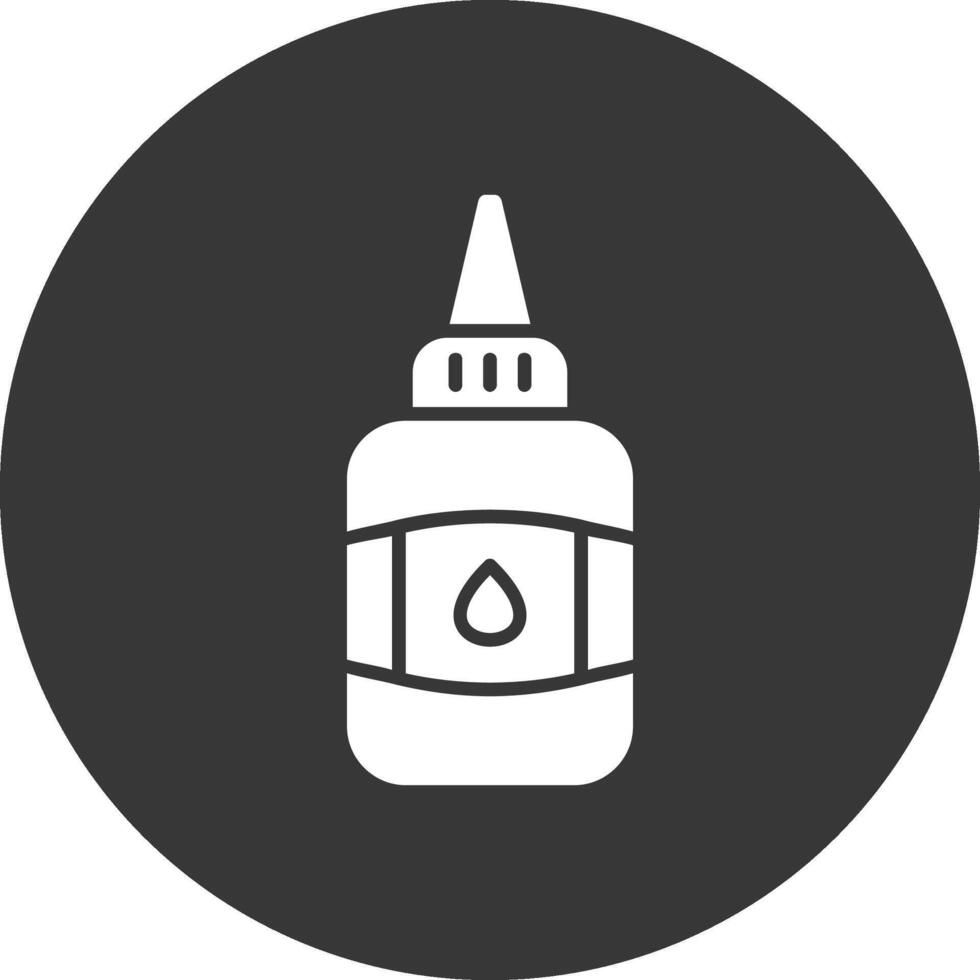 Glue Glyph Inverted Icon vector