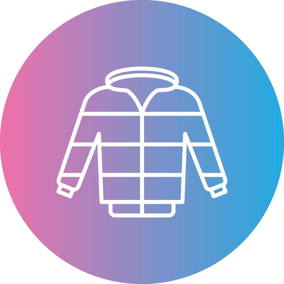 chaqueta línea degradado circulo icono vector