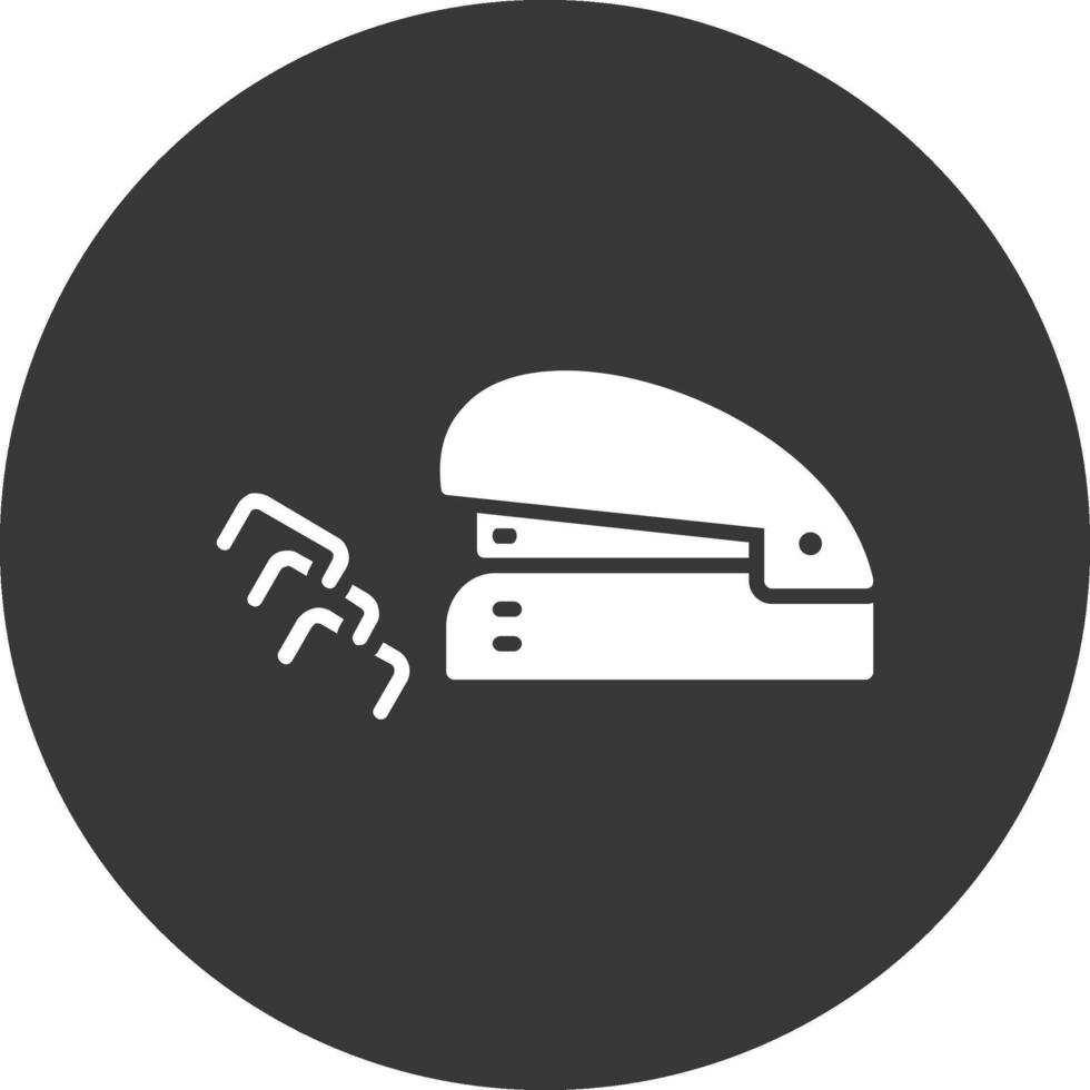 Staples Glyph Inverted Icon vector