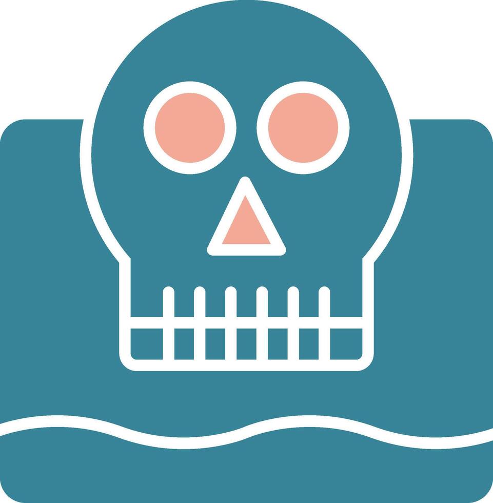 Living Dead Glyph Two Color Icon vector