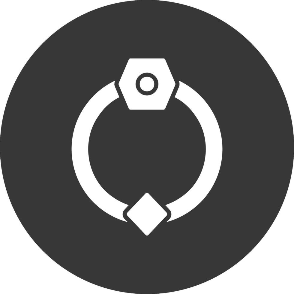 Door Knocker Glyph Inverted Icon vector