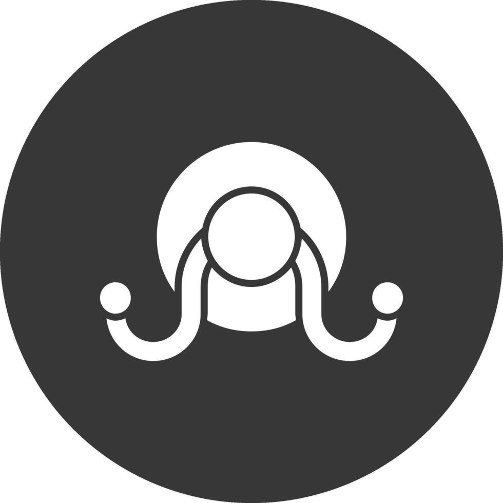 Hanger Glyph Inverted Icon vector