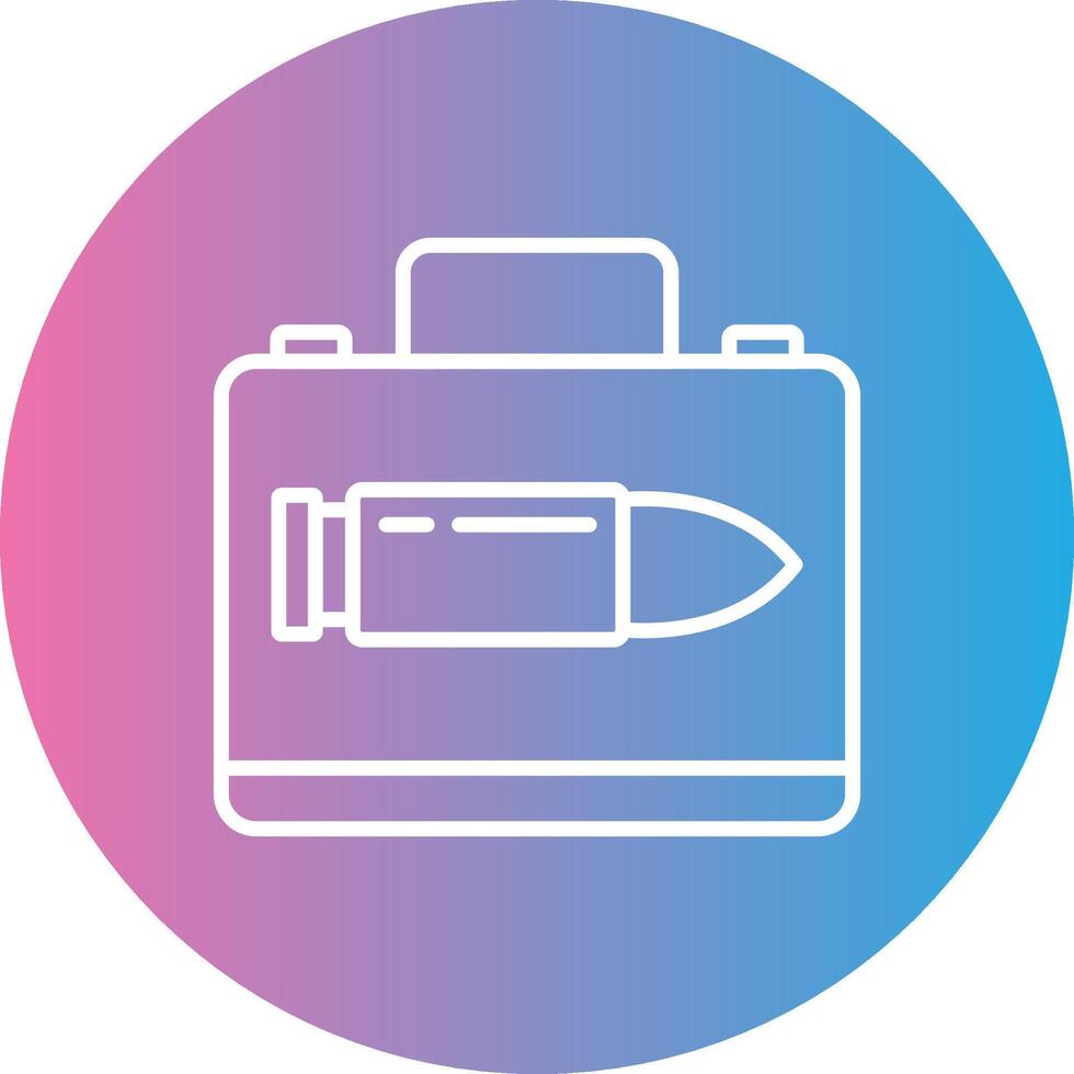Box Line Gradient Circle Icon vector