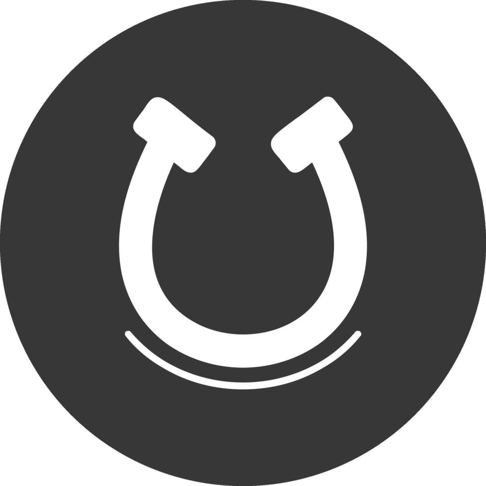 Horseshoe Glyph Inverted Icon vector