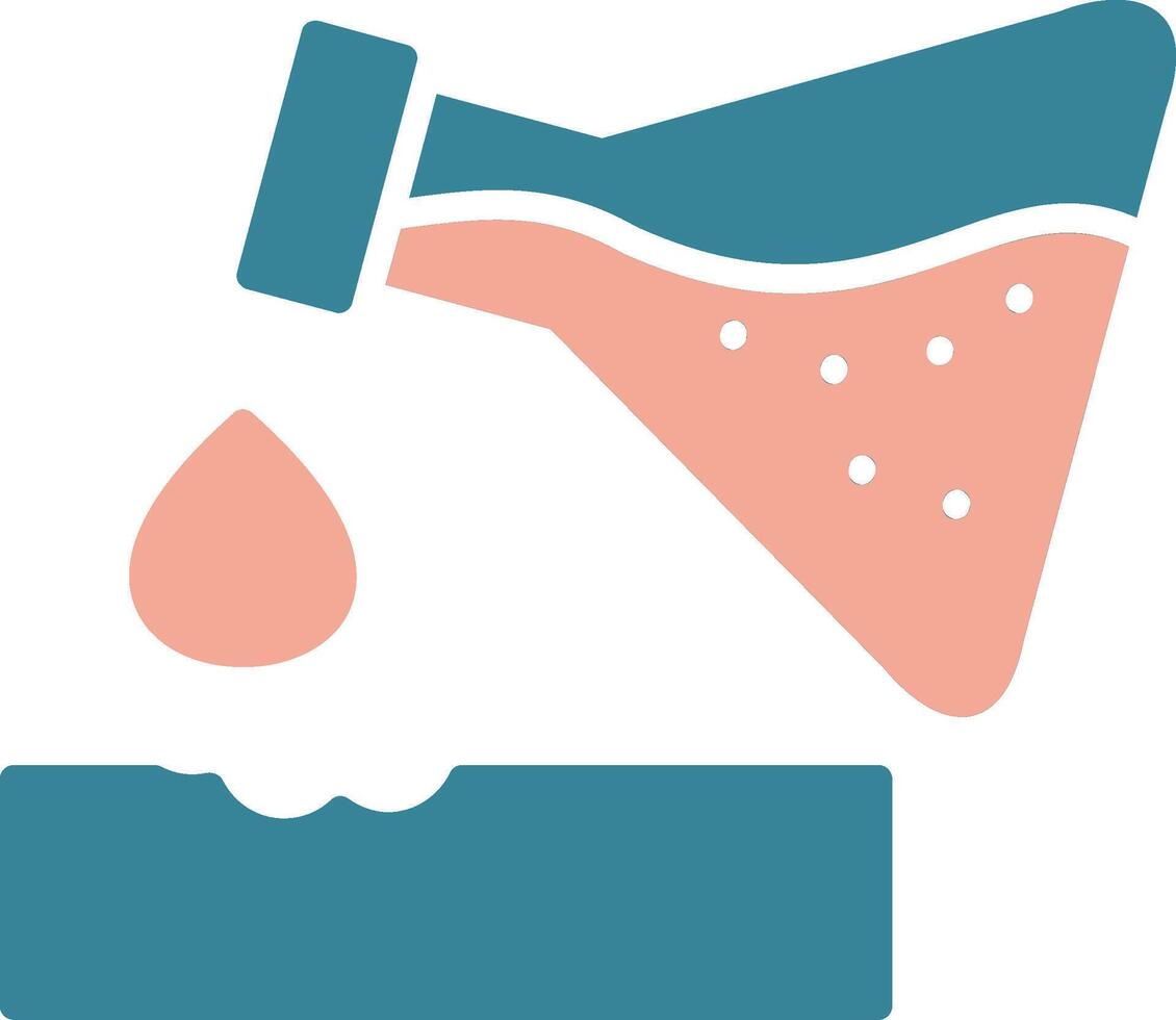Corrosive Glyph Two Color Icon vector