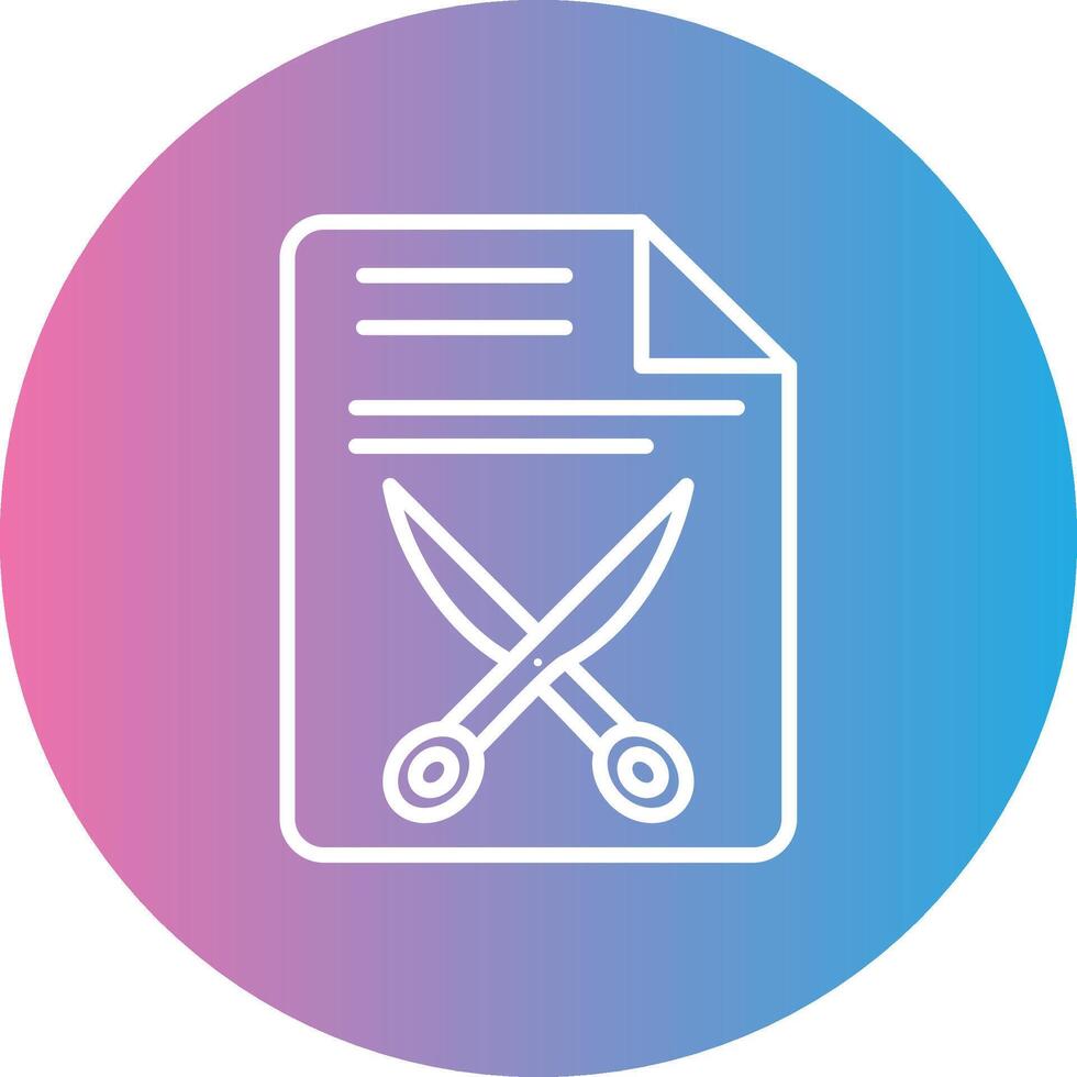 Document Line Gradient Circle Icon vector