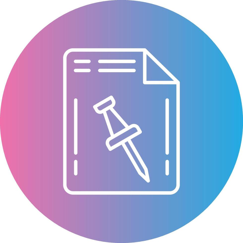 Document Line Gradient Circle Icon vector