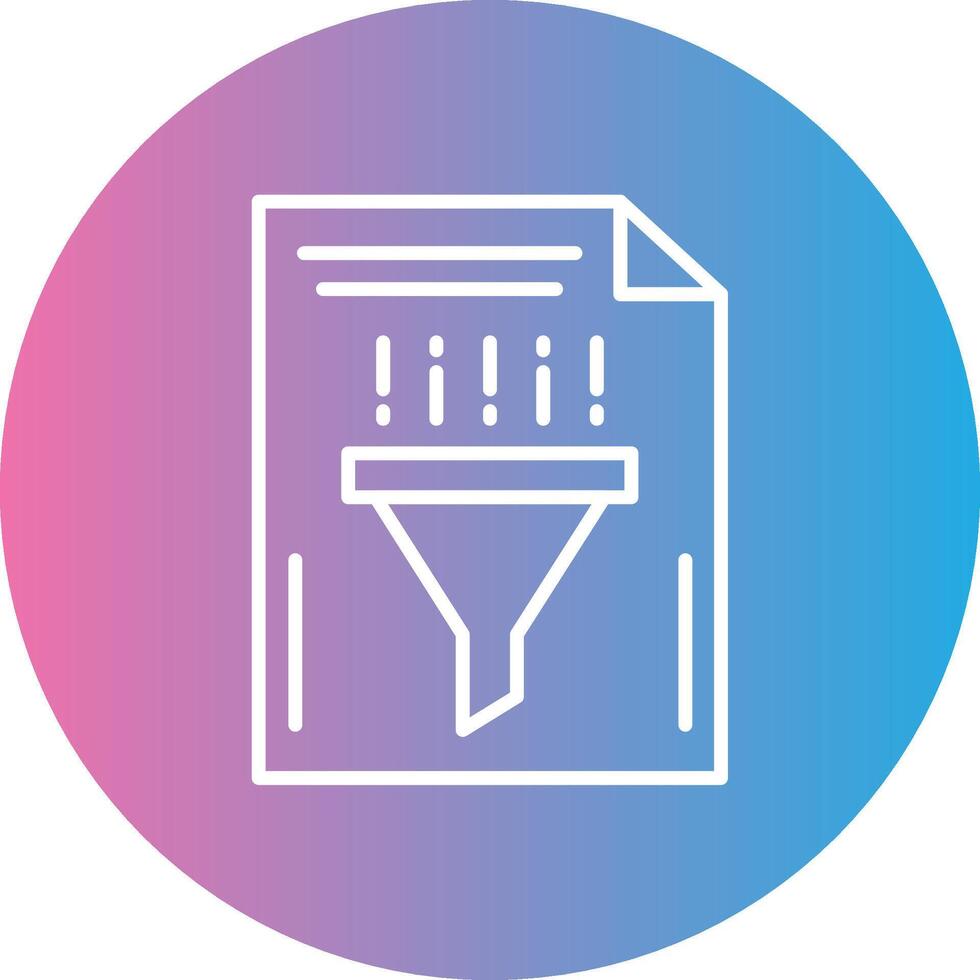 Filtering Line Gradient Circle Icon vector