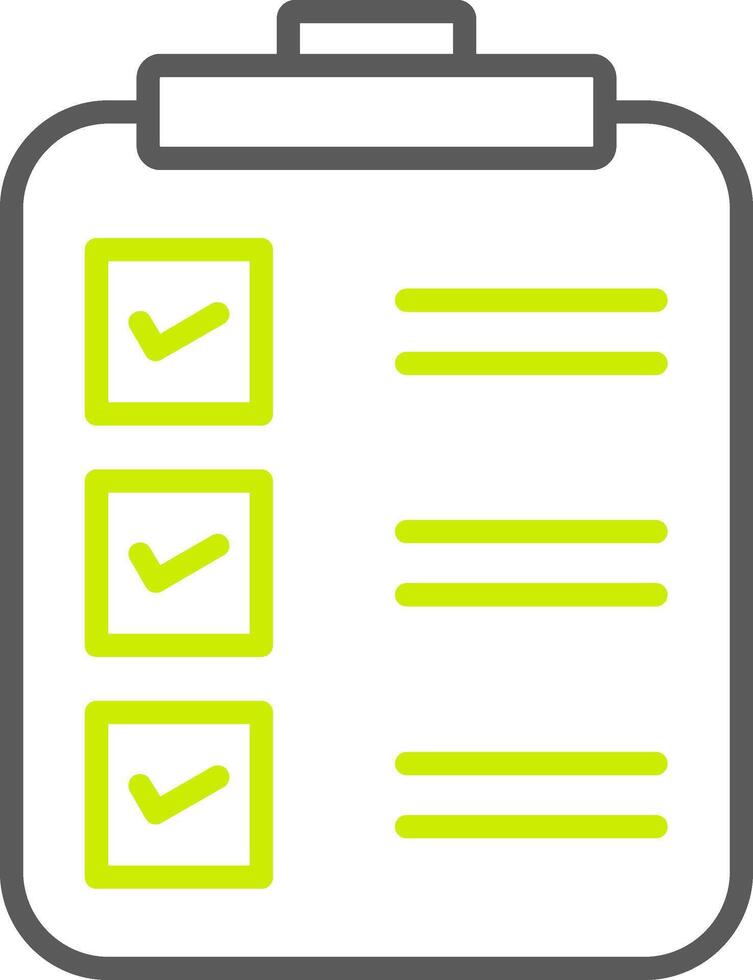 Check List Line Two Color Icon vector