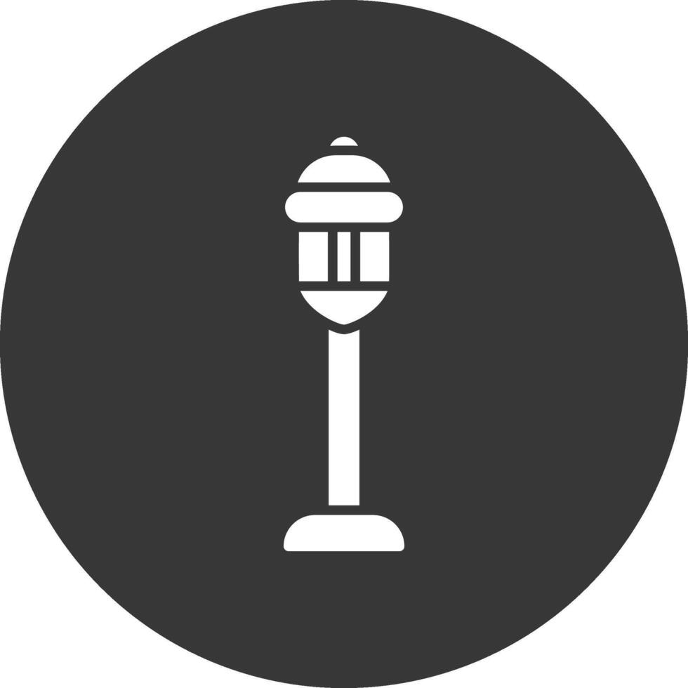 Street Light Glyph Inverted Icon vector