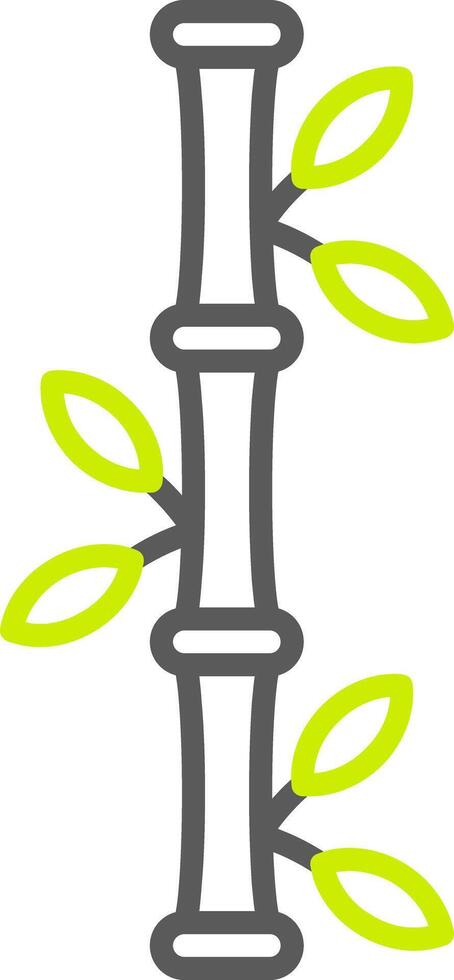 Bamboo Line Two Color Icon vector