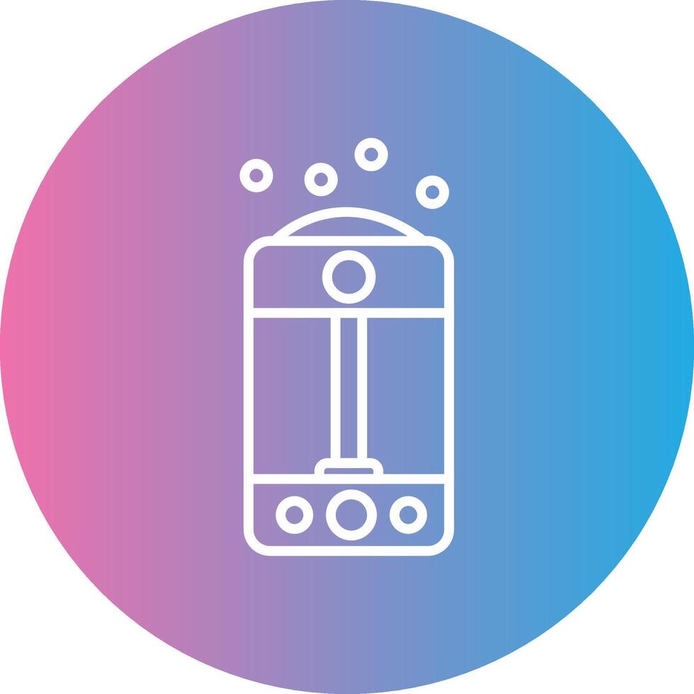 Humidifier Line Gradient Circle Icon vector