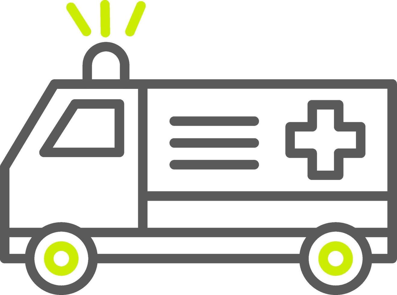 Ambulance Line Two Color Icon vector
