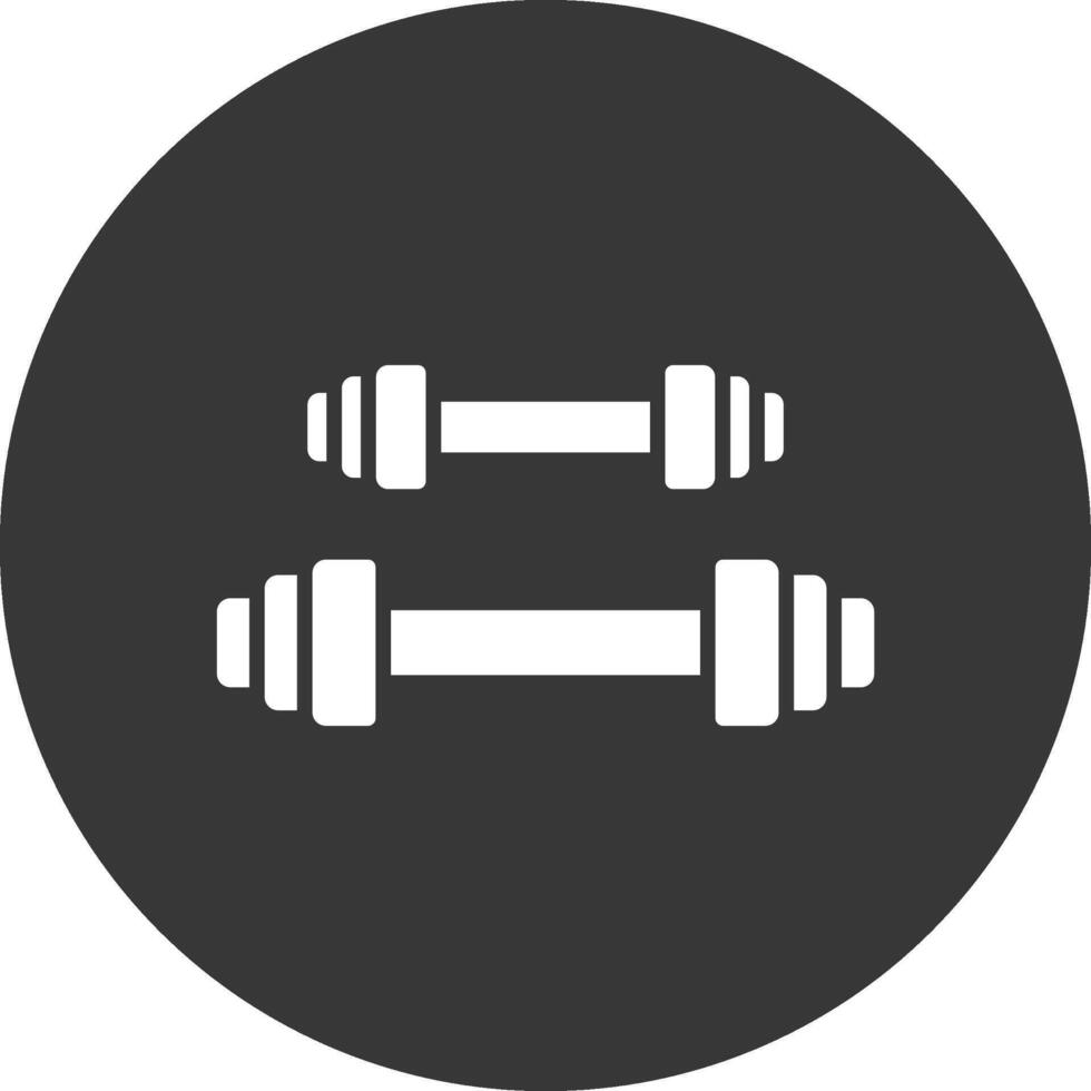 Weightlifting Glyph Inverted Icon vector