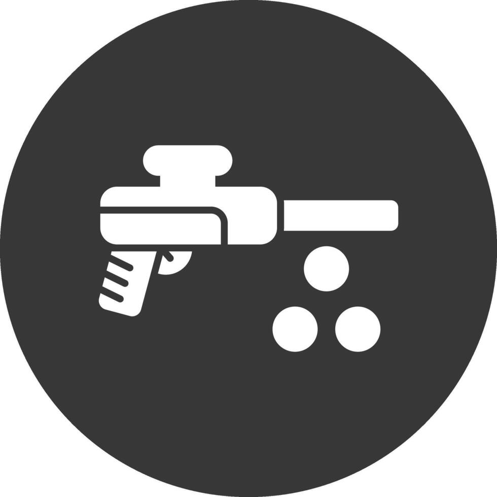 Paintbal Glyph Inverted Icon vector