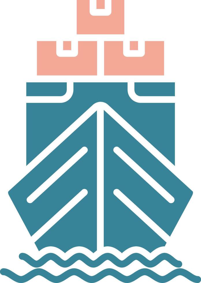 Yacht Glyph Two Color Icon vector
