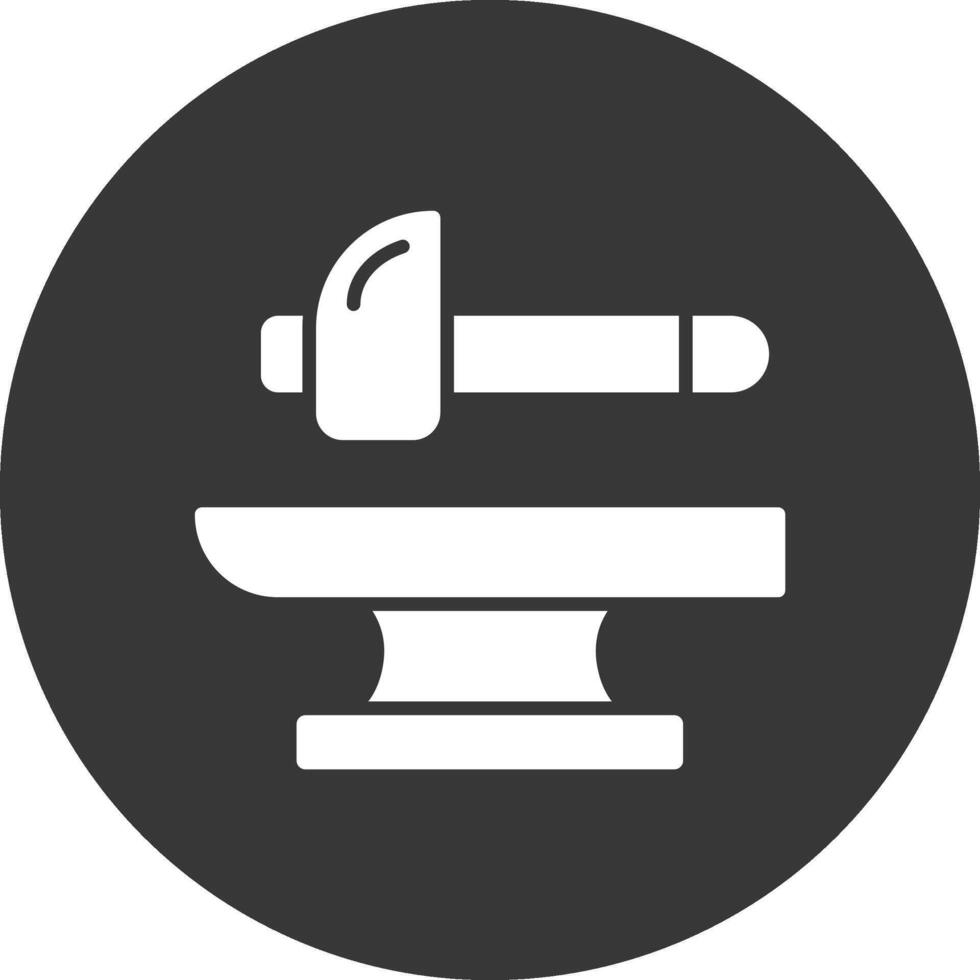 Blacksmith Glyph Inverted Icon vector