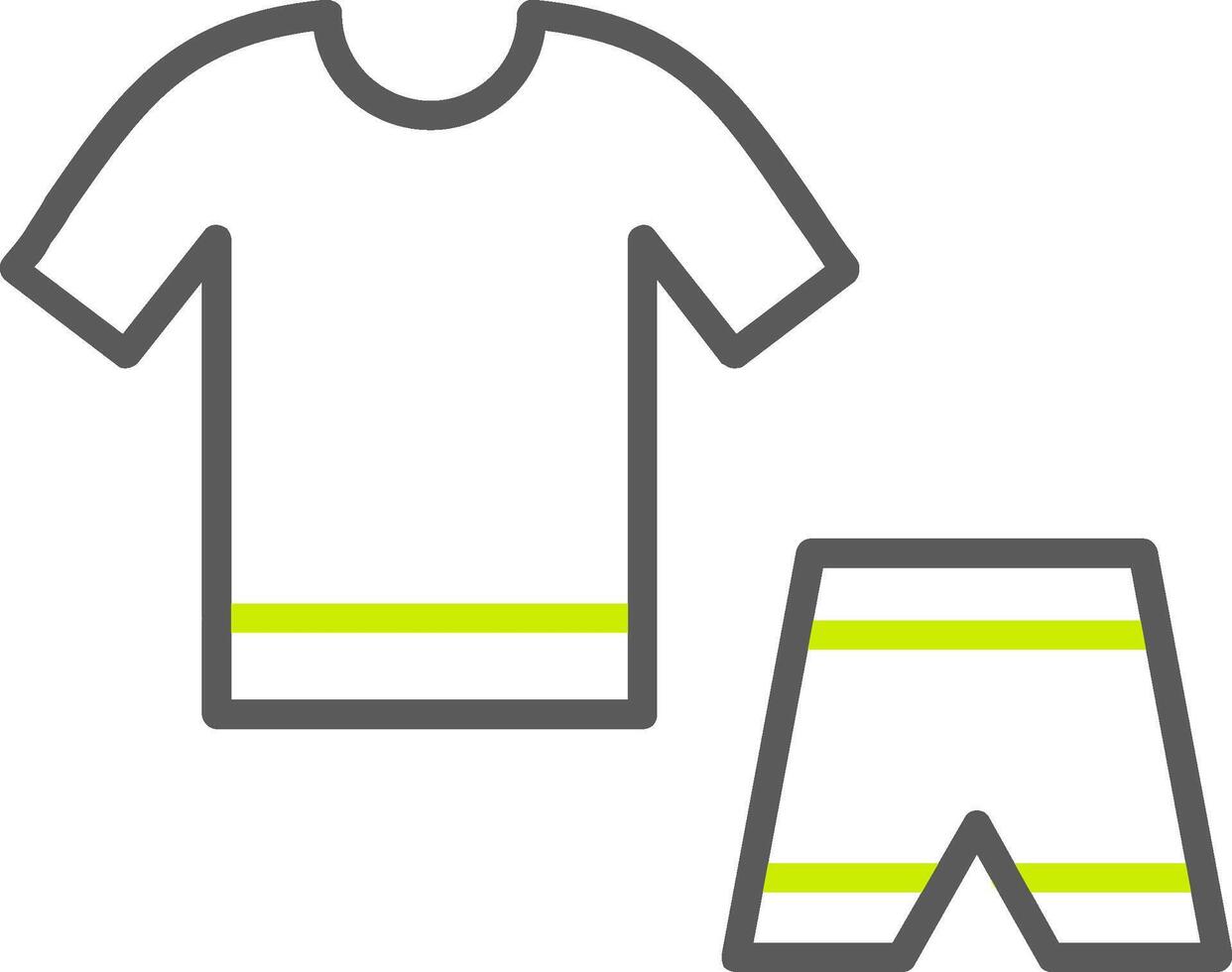 Workout Clothes Line Two Color Icon vector