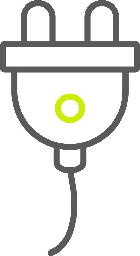 Wall Plug Line Two Color Icon vector