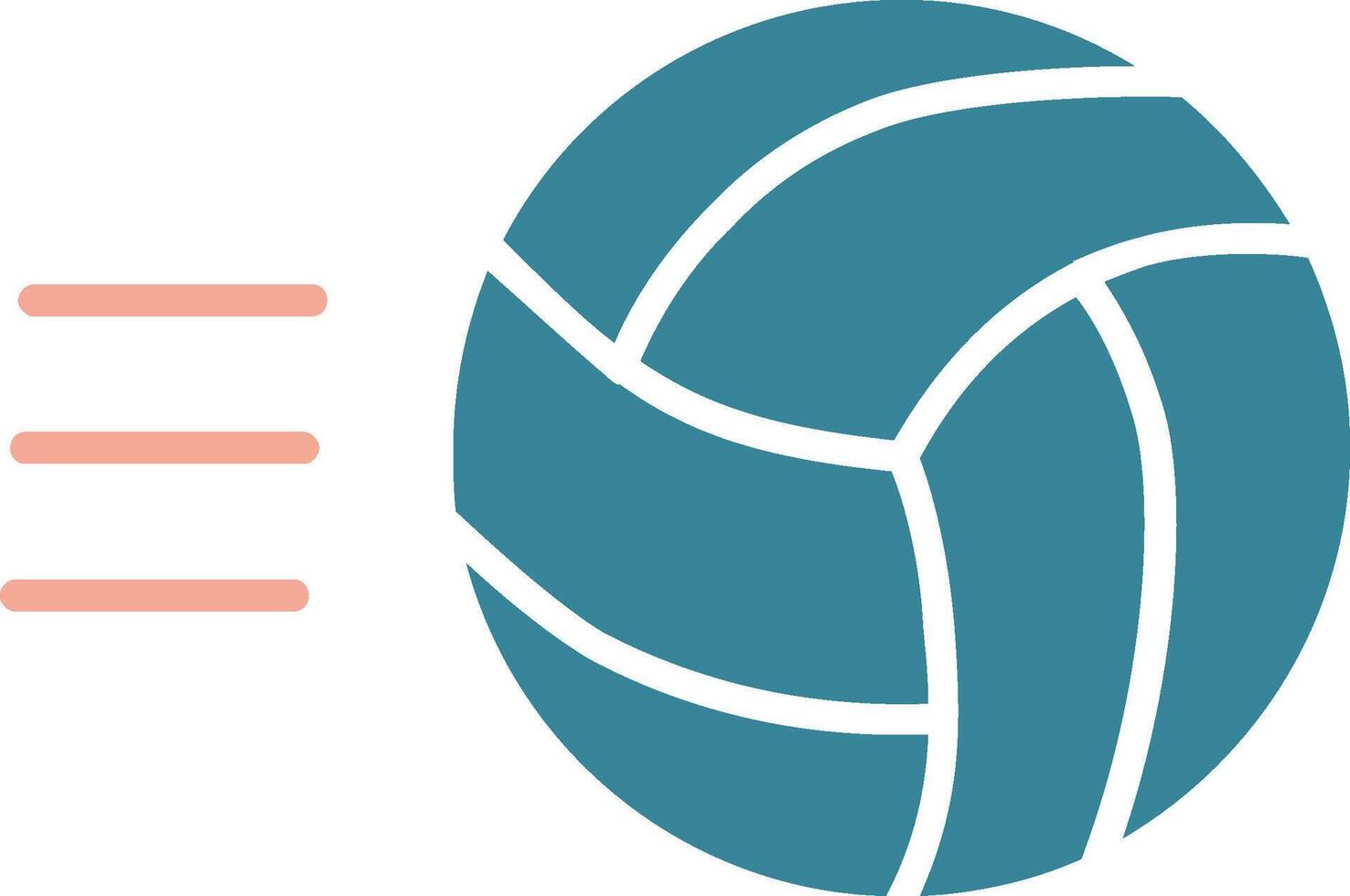 Volley Ball Glyph Two Color Icon vector