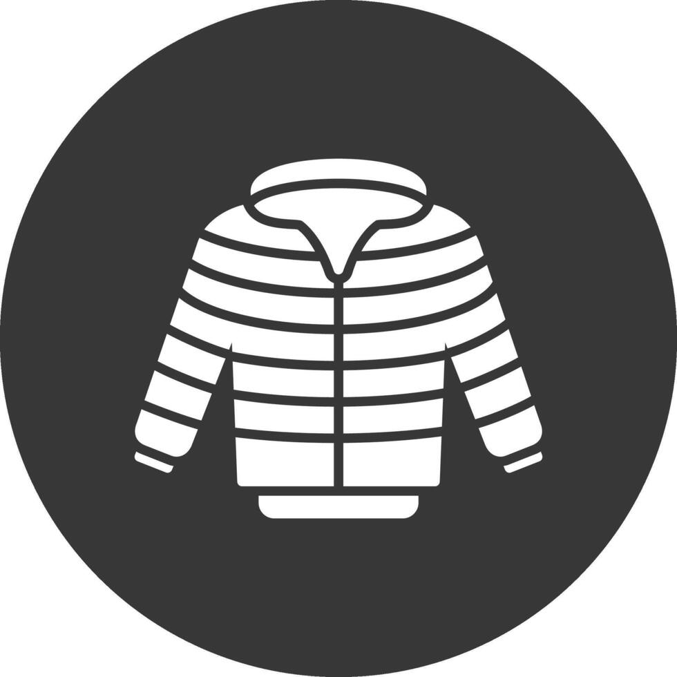 Jacket Glyph Inverted Icon vector