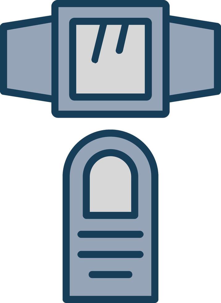 Smartwatch Line Filled Grey Icon vector
