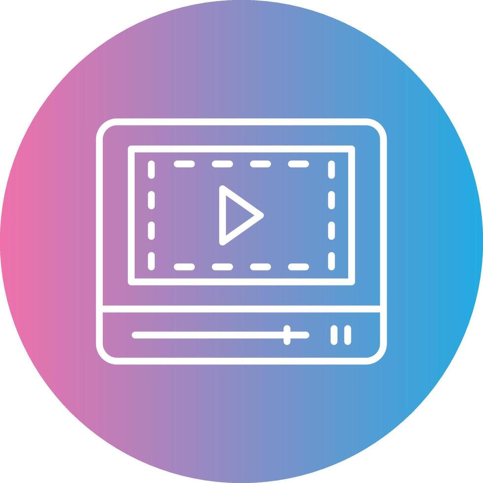 Line Gradient Circle Icon vector