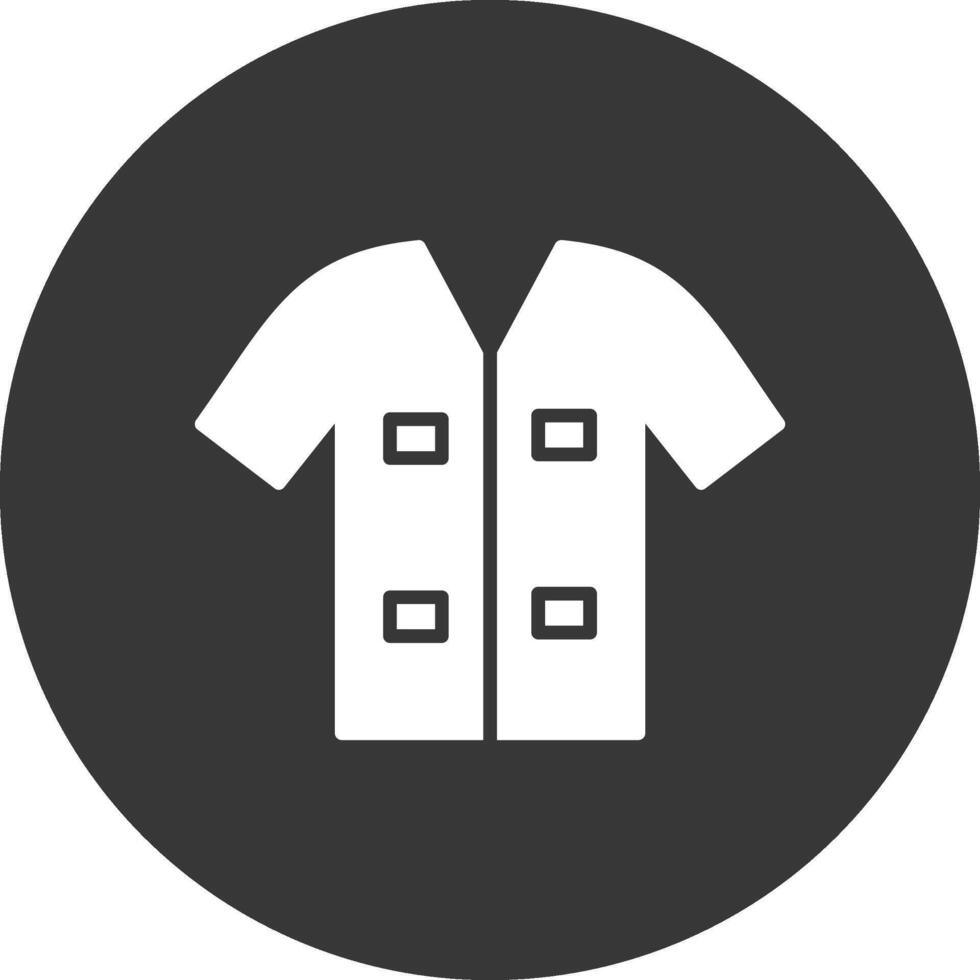 icono de glifo de camisa invertido vector