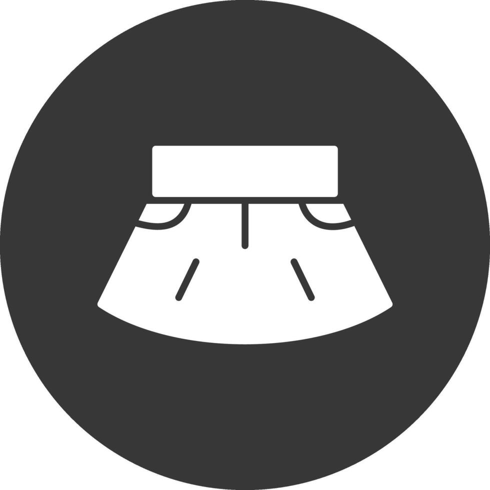 Skirt Glyph Inverted Icon vector