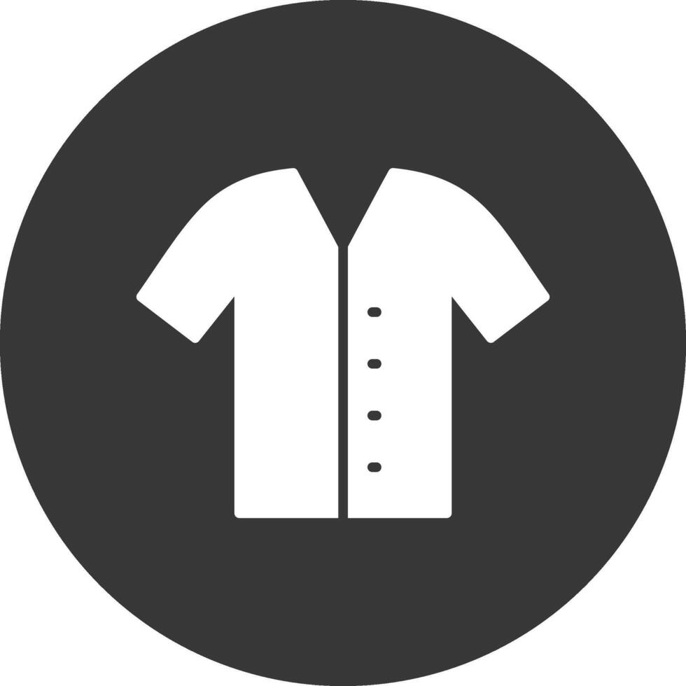 icono de glifo de camisa invertido vector