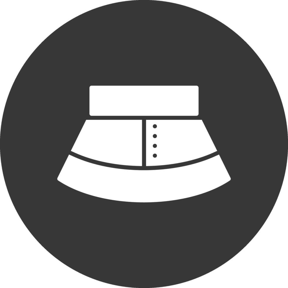 Skirt Glyph Inverted Icon vector