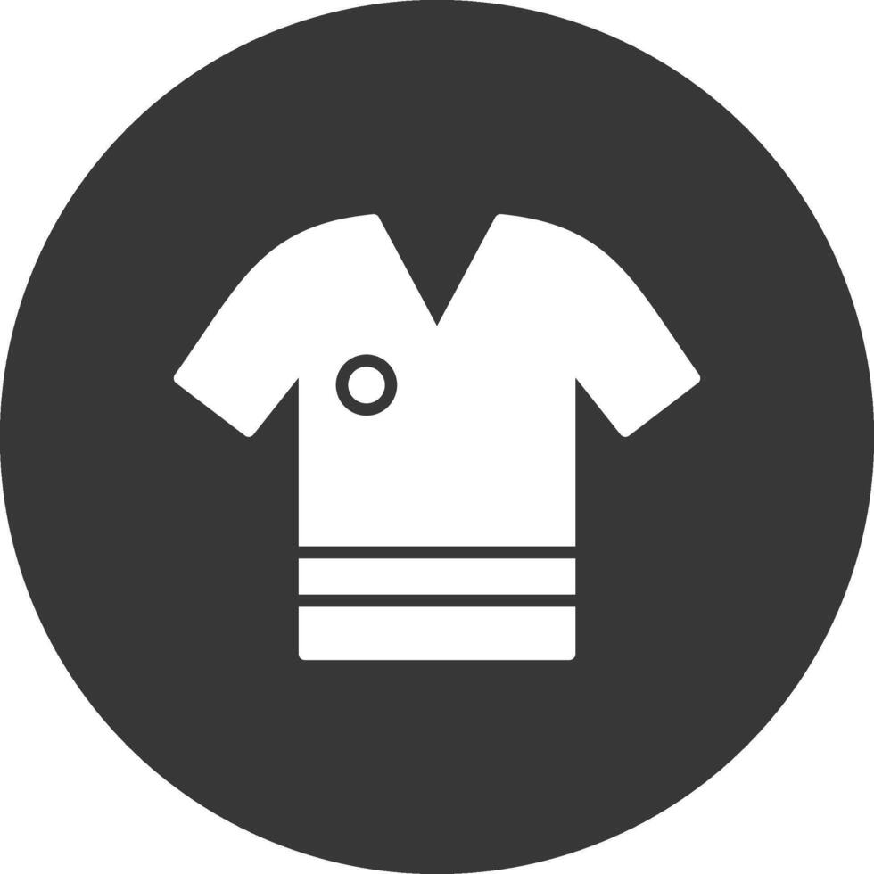 icono de glifo de camisa invertido vector