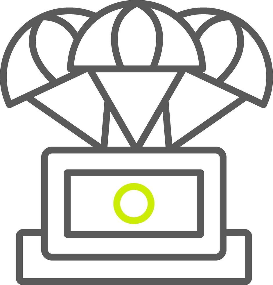 Space Capsule Line Two Color Icon vector