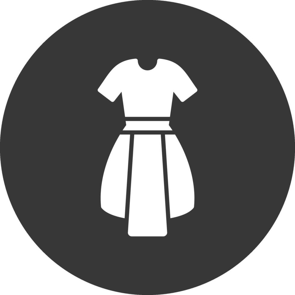 Dress Glyph Inverted Icon vector