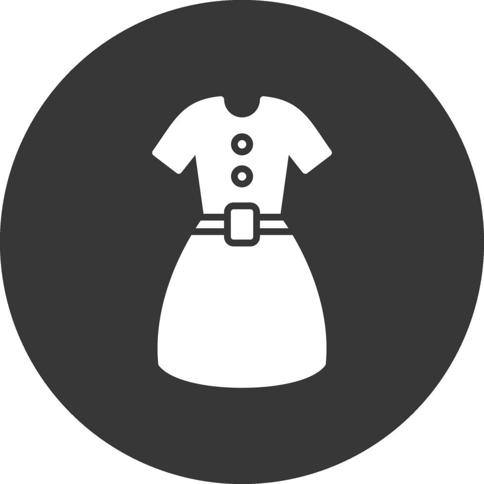 Dress Glyph Inverted Icon vector