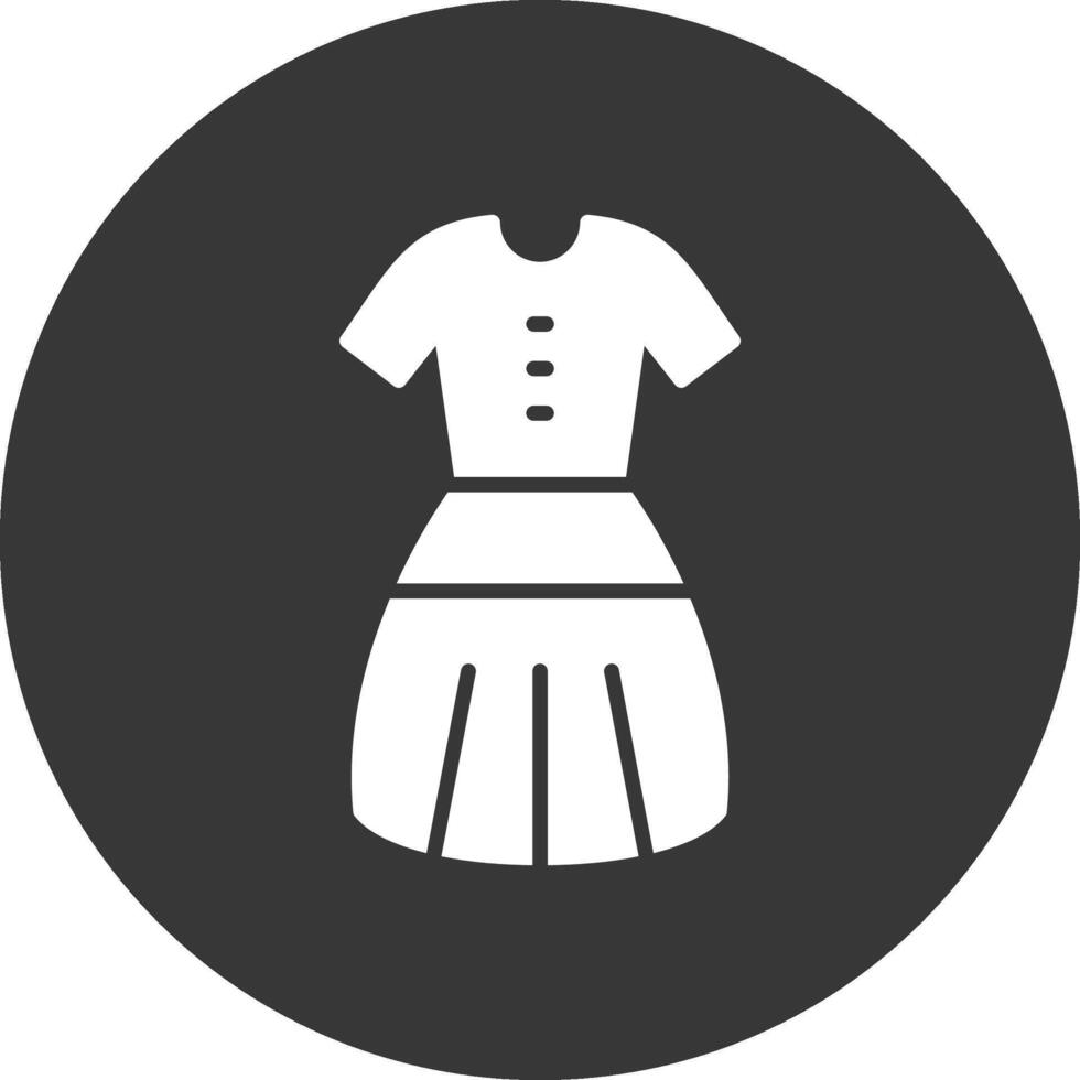 Dress Glyph Inverted Icon vector