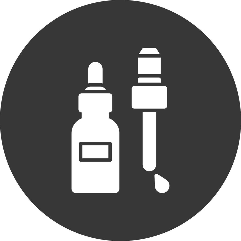 Serum Glyph Inverted Icon vector