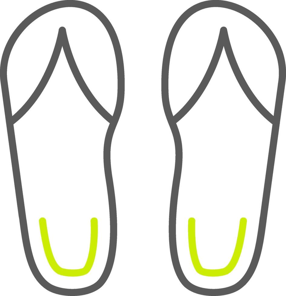 Sandals Line Two Color Icon vector