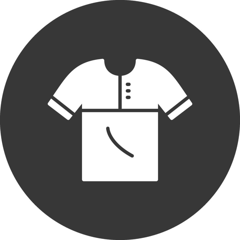 icono de glifo de camisa invertido vector