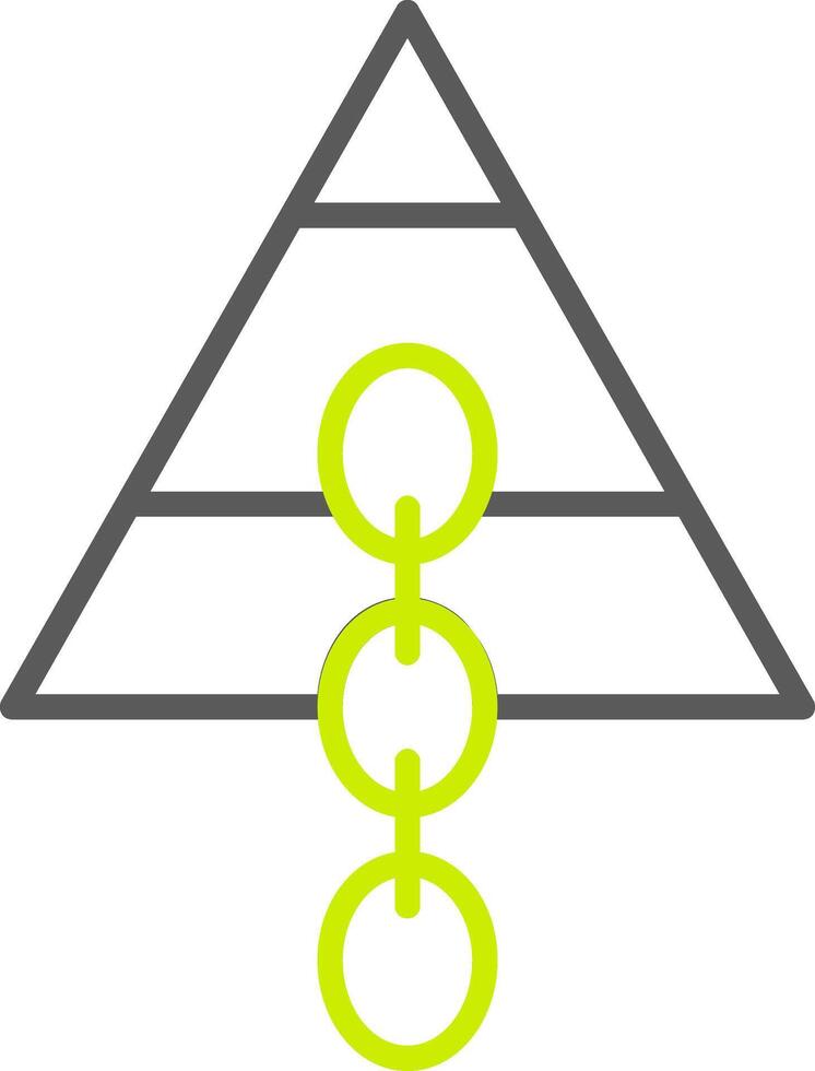 Link pyramide Line Two Color Icon vector