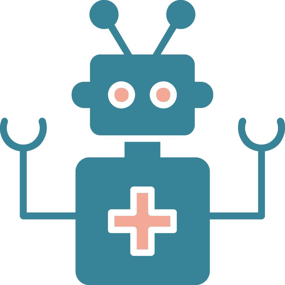 Nurse Glyph Two Color Icon vector