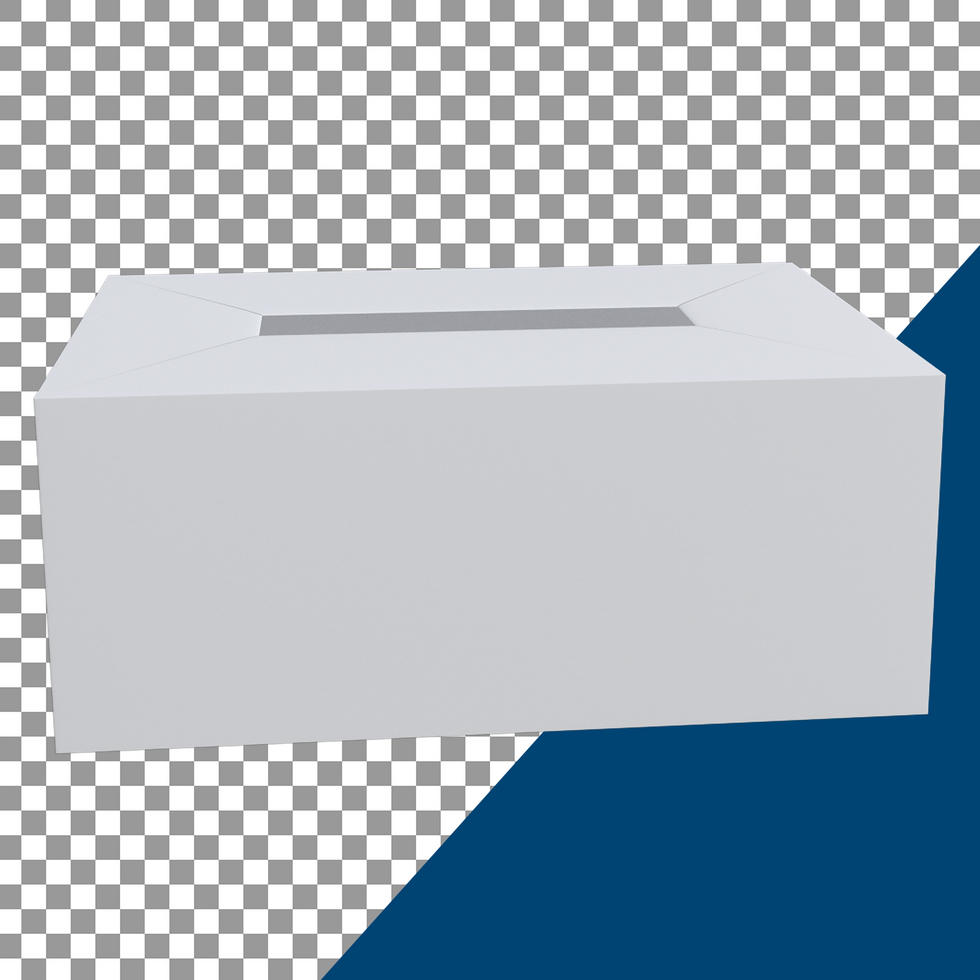 white 3d realistic tissue box mockup and design psd
