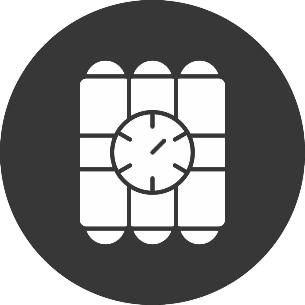 C4 Glyph Inverted Icon vector
