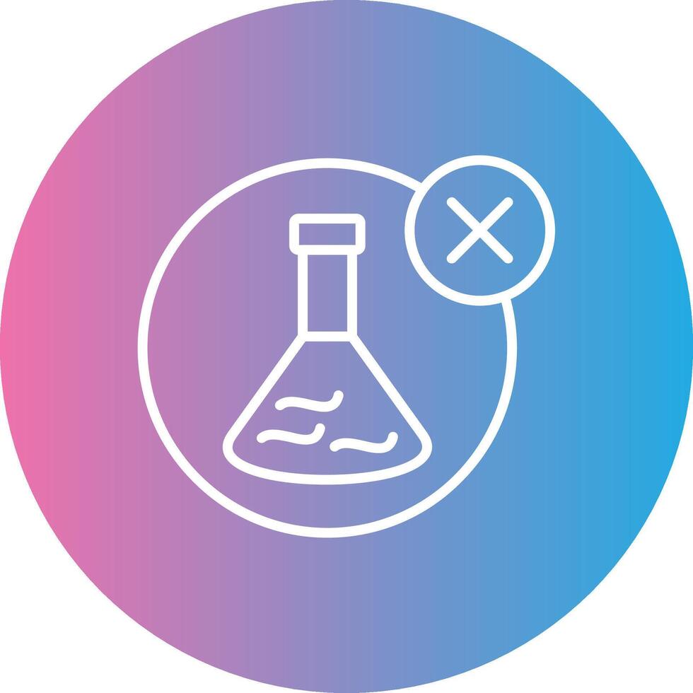 No Chemical Line Gradient Circle Icon vector