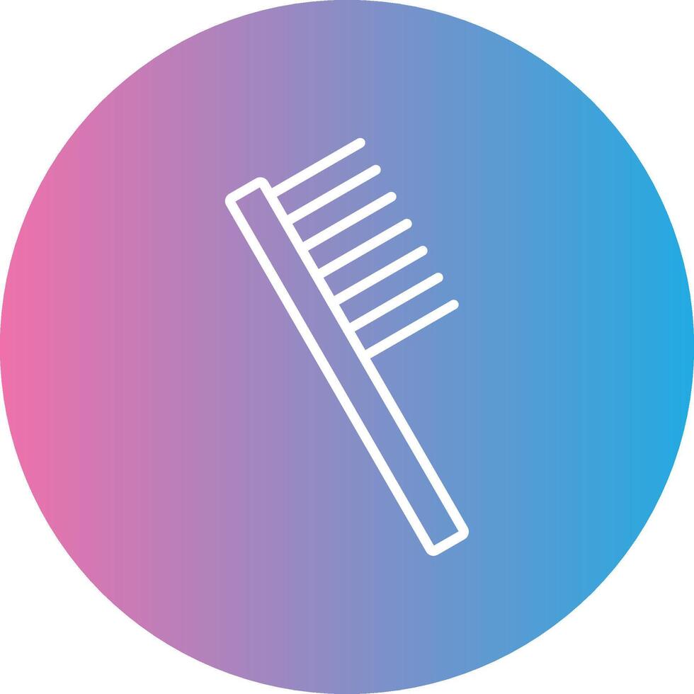 Comb Line Gradient Circle Icon vector