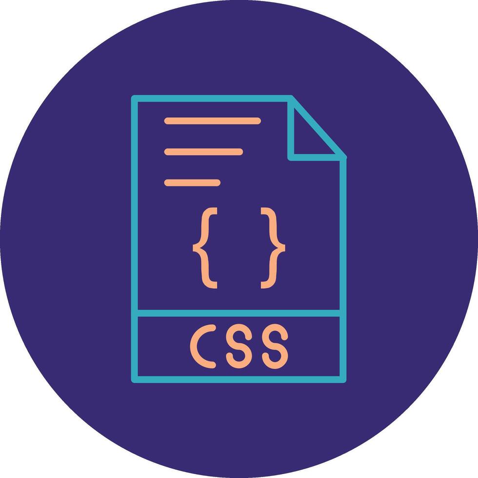 CSS Line Two Color Circle Icon vector