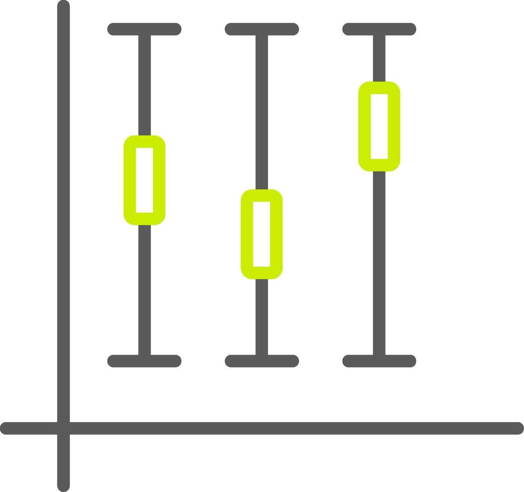 Box Plot Line Two Color Icon vector