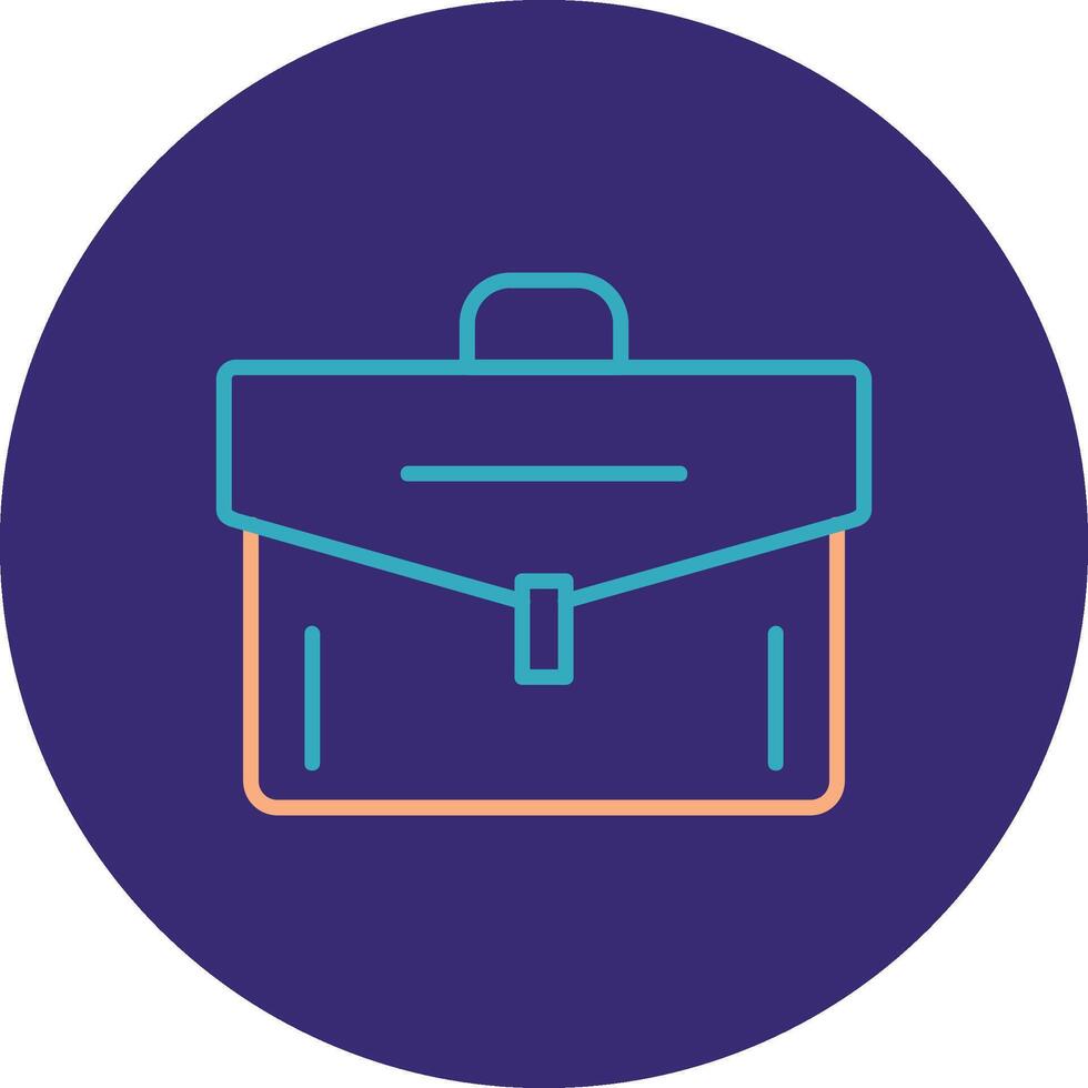Portfolio Line Two Color Circle Icon vector
