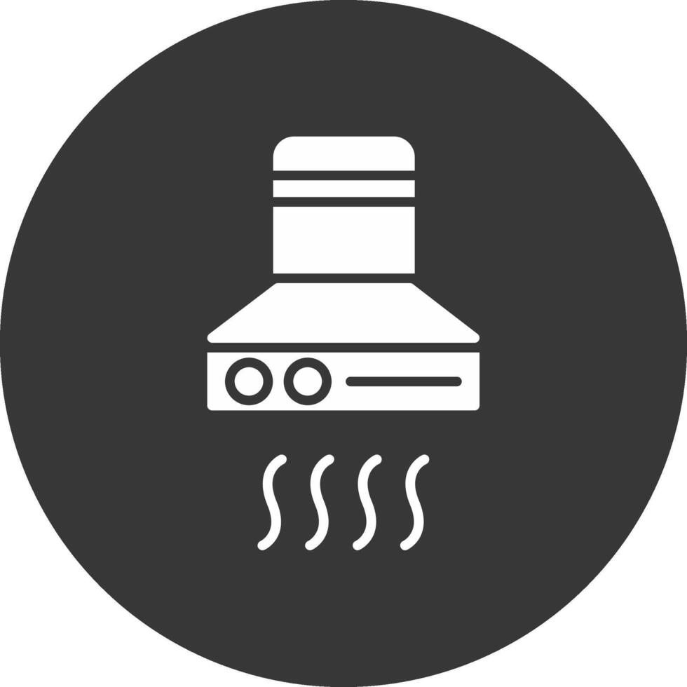 Extractor Hood Glyph Inverted Icon vector