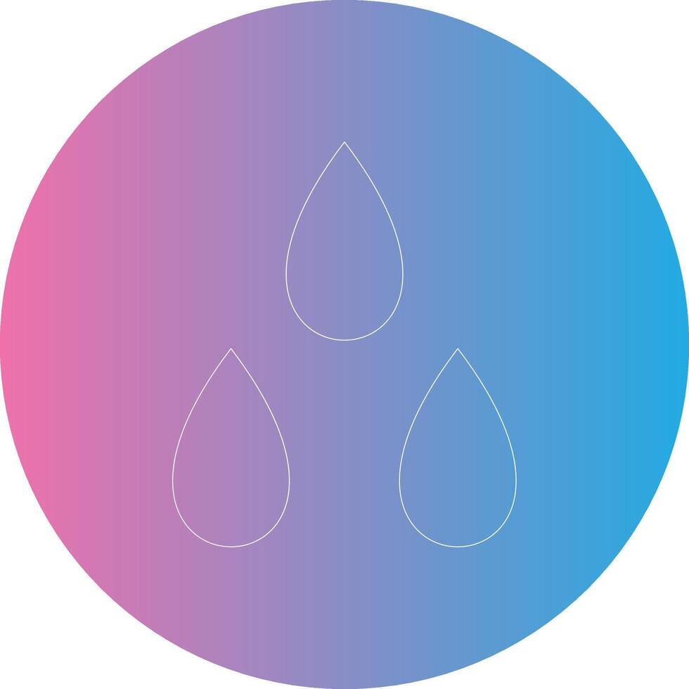 Water Drop Line Gradient Circle Icon vector